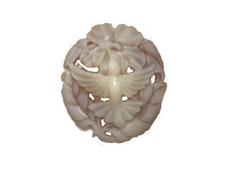 Hummingbird w/hibiscus cameo